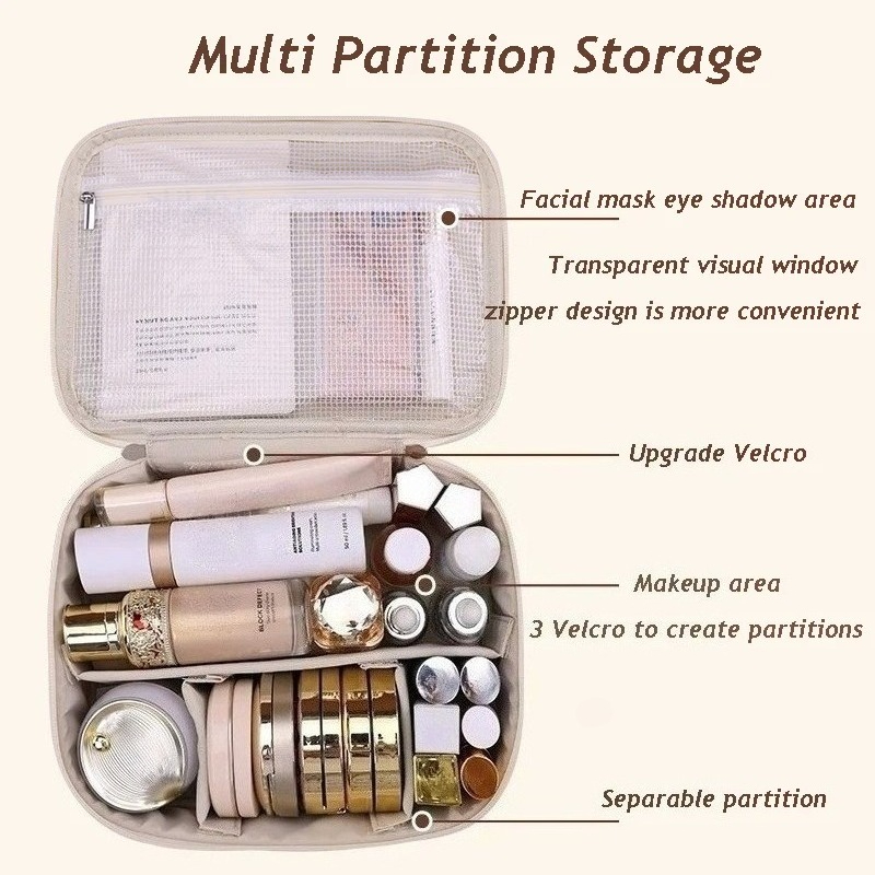 PU Leather Double Layer Makeup - đánh giá và giá Luxury Skincare And Makeup Brands