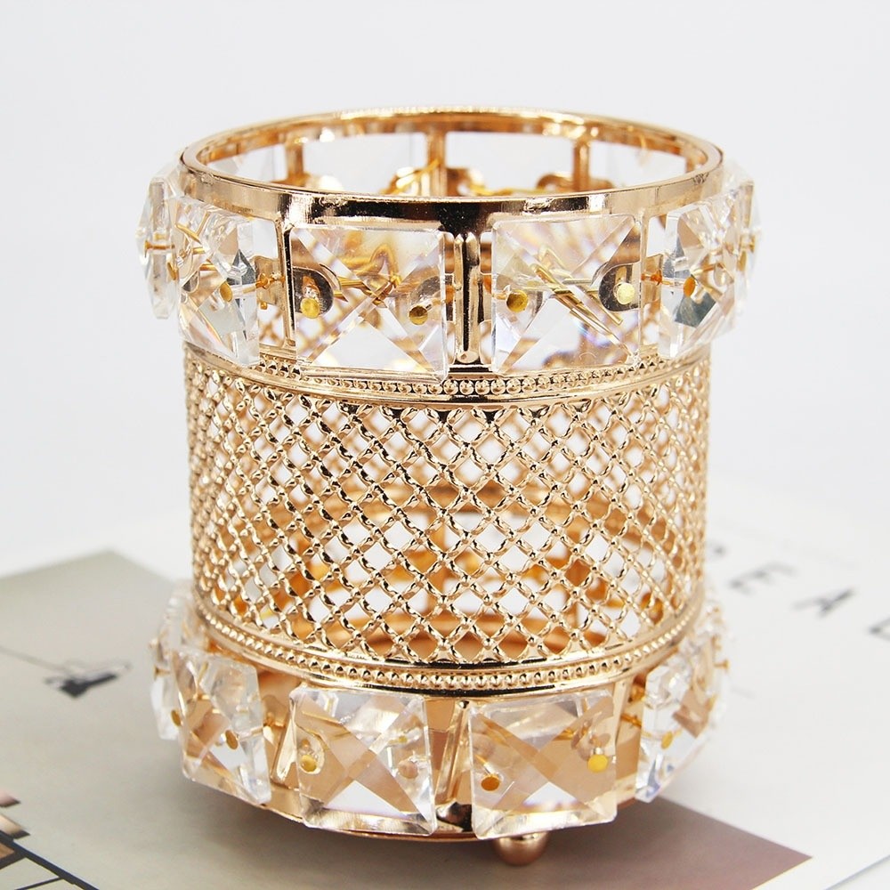 Gold Makeup Brush Holder Organ - đánh giá và giá Luxury Skincare And Makeup Brands